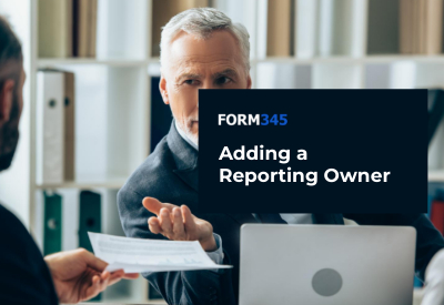 Easily Add a New Reporting Owner in Entity Management