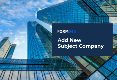 How to Add a Subject Company in Entity Management Fast